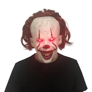 Stephen King's it mask Clown returns ghost IT latex luminous Cosplay terror LED vogue hot Halloween mask
