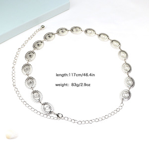 ALL0133 <span class=keywords><strong>Ceinture</strong></span> Métallique Tendance pour <span class=keywords><strong>Femme</strong></span> – Accessoire Décoratif Polyvalent pour Jupes, Costumes et Hanfu – Chaînes de Taille - Product Image 6