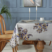 Nappe en PVC Imprimée Imperméable de Conception Nouvelle Facile à nettoyer. Nappe de cuisine avec support en tissu.