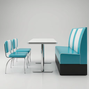 Tables et chaises de <span class=keywords><strong>restaurant</strong></span> de style rétro américain des années 1950 pour les restaurants de hamburgers, les pizzerias et les restaurants de restauration rapide - Product Image 1