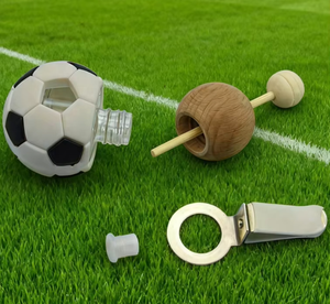 Empty 5 ml Football Shape Glass Liquid <strong>Diffuser</strong> Bottles with <strong>Vent</strong> <strong>Clip</strong> for Car Air Freshener Long Lasting Scent - Product Image 1