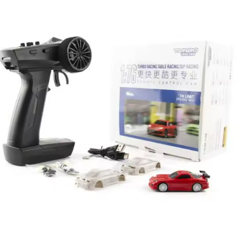 Racing 1:76 C65 C64 C63 C61 C62 C72 C73 C74 C75 RTR Flat Running Toys on Road RC Drift Car W/ Gyro Radio for Kids Adults