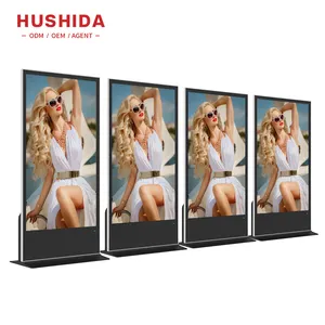 Full HD 4K video lớn 75 85 100 inch màn hình cảm ứng Máy nghe nhạc quảng cáo Màn hình hiển thị HD LCD kỹ thuật số biển hiển thị