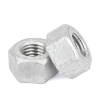 Гайки шестигранные ASME B18.2.2 усиленного типа, A563, класс A, горячеоцинкованные, 53 микрона, UNC, конструкционные
