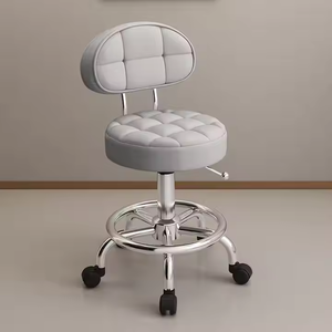 Silla <span class=keywords><strong>de</strong></span> Diseño Moderno con Altura Ajustable, Ruedas Giratorias y Respaldo para Salón <span class=keywords><strong>de</strong></span> Belleza, Barbería o Tienda <span class=keywords><strong>de</strong></span> Tatuajes, Hecha <span class=keywords><strong>de</strong></span> Metal - Product Image 2