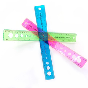 Regla Flexible de PVC de 12 Pulgadas, Creativa, Segura, de Plástico Suave, Material Escolar para Niños y Adultos - Product Image 6