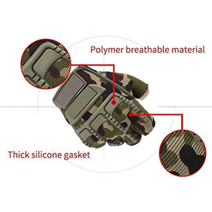 Gants tactiques mi-doigts pour sports de plein air, camping, tir, randonnée, moto, avec protection rigide en caoutchouc pour les articulations - Product Image 2