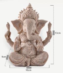Vintage Art Home <strong>Decorative</strong> Sand Stone Hand Carved <strong>Elephant</strong> Sculpture Figurine Feng Shui <strong>Decors</strong> - Product Image 5