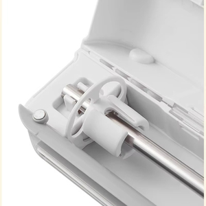 Wholesale <b>Kitchen</b> Plastic Wrap Cutter Box Tin <b>Foil</b> Large Roll Tight Film Two-way Sliding Knife Magnetic Refrigerator Countertop - Product Image 6