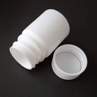 Pilulier plastique blanc 10ml, 50 pièces, bouteille pour pilules