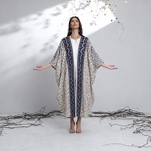 Robe Abaya de Soirée en Polyester avec Strass Thermocollants, Luxe et Élégance, pour Femmes Musulmanes, Vente en Gros Personnalisée - Product Image 4