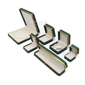 Cajas de Piel Sintética Personalizadas al por Mayor en Verde y Azul, Juego de Cajas Premium para Collares, Pulseras, Anillos, Pendientes y Joyería - Product Image 6