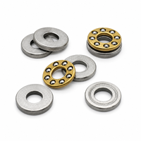 Rodamiento de Bolas de Empuje Plano F5-12, F5-12M 5x12x4mm, Rodamientos de Bolas Axiales Miniatura de Alta Velocidad y Precisión, de Acero Cromado