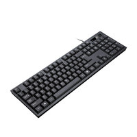 Clavier USB 2.0 filaire à membrane ergonomique, fin, étanche, Plug & Play, noir, nouveau design exclusif pour PC, personnalisé en usine OEM