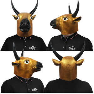 Masque animalier réaliste en latex de vache, accessoire de costume intégral pour fêtes sur le thème de la ferme, Halloween, événements de carnaval - Product Image 4