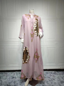 Hot Selling Linned Woman Borka Muslim <b>Dress</b> Arabic Malaysian Muslim Women's Robe <b>Dress</b> - Product Image 5