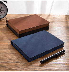 Journal personnalisé en cuir d'écorce <span class=keywords><strong>de</strong></span> chèvre PU promotionnel en vrac bon marché <span class=keywords><strong>de</strong></span> qualité supérieure cahier A5 personnalisé - Product Image 4