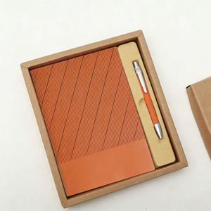 Custom Logo Color High Quality Office Stationery A5 PU Leather Soft Cover Diary Journal Planner Notebook <b>Gift</b> <b>Set</b> with Pen - Product Image 1