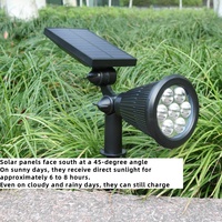 Projecteurs solaires LED IP65 étanches de petite taille pour l'éclairage extérieur de la cour et du paysage avec ambiance festive