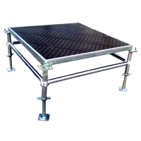 Plateforme événementielle modulaire avec pieds réglables, 2m, en alliage d'aluminium et contreplaqué, capacité de charge 1000kg