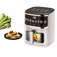 Friteuse à air multifonctionnelle visuelle 1200W, four de cuisson sans huile avec protection contre la surchauffe pour la cuisine domestique (vente en gros)
