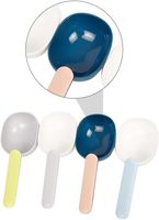 Lot de 4 pelles ergonomiques pour l'alimentation des animaux, fournitures pratiques pour les éleveurs de chats et de chiens