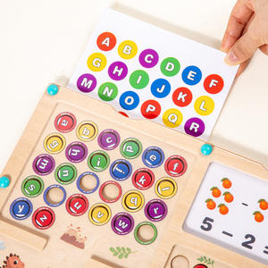 Yuci magnétique mot-orthographe numéro opération enfants dinosaure écriture stylo balle roulant labyrinthe éducatif apprentissage précoce jouet - Product Image 3