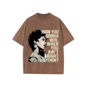 เสื้อยืดฮิปฮอปทรงบ็อกซี่พิมพ์ลายกราฟิกแบบหนาพิเศษ 1 ตัว เสื้อยืดคอตตอนเปล่าคุณภาพสูงสั่งทำได้ สตรีทแวร์โอเวอร์ไซส์แบบวินเทจ - Product Image 1