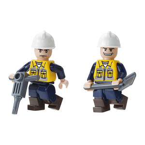 OXFORD TOWN READY MIX CONCRETE AND ROAD ROLLER Urban Construction Machinery <b>Building</b> <b>Blocks</b> Engineering Car Combination Assemble - Product Image 6