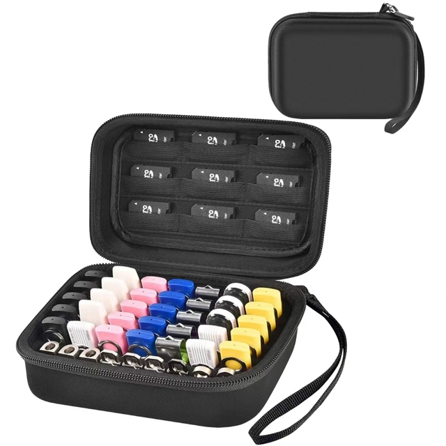 Portable Hard EVA Storage Case for USB Flash Drives Multi Slot SD TF Memory Card Shockproof Electronic Accessories Organizer Bag