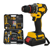 Ensemble de perceuse sans fil 21V, outil électrique fiable à moteur sans balais avec double batterie et charge rapide