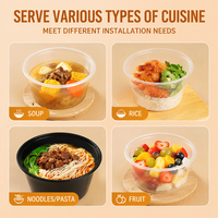 Boîte à lunch TeGuan de haute qualité, 32 oz, micro-ondable, étanche, de qualité alimentaire, biodégradable, sans BPA, pour restaurant, à emporter, usine