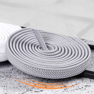 Lacets plats élastiques de haute qualité sans nœuds avec fermeture à glissière métallique, lacets extensibles faciles à utiliser pour baskets adultes et enfants - Product Image 5
