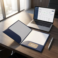 Carpeta Corporativa de Lujo, Personalizada con Logotipo, Tamaño A4, Estampado Dorado, Venta al Por Mayor de Fábrica Original, Duradera, para Reuniones