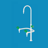 Robinet de laboratoire économique à trois voies avec protection UV pour revêtement en poudre, économie d'eau, idéal pour ateliers de test et laboratoires