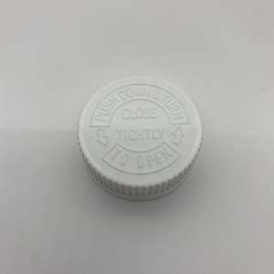 Tapa de Rosca de Plástico a Prueba de Niños de 38 mm para Botellas de Medicamentos - Product Image 2