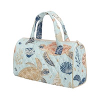 Sac à main brodé personnalisé avec imprimé tortue hawaïenne et motif floral Hibiscus des Fidji pour le shopping, les voyages et le quotidien