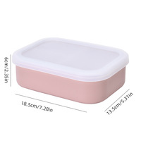 Boîte à lunch en silicone à 3 compartiments, boîte bento étanche, récipient de stockage alimentaire, récipient portable pour la préparation des repas