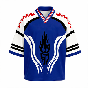 Maglia da Calcio Vintage Personalizzata, Design Retrò, Manica Corta con Colletto, Streetwear Traspirante in Poliestere, OEM - Product Image 2