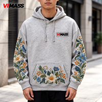 Solution de vêtements personnalisés tout-en-un de Source Factory : Motifs de broderie exquis, tendances de la mode, sweat à capuche pour homme