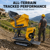 Mini-dumper autochargeur de 500 kg, chargeur sur chenilles, tracteur porteuse avec pompe hydraulique, prix usine