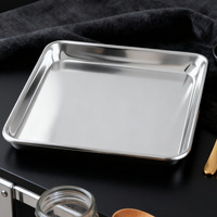 Plaque de cuisson rectangulaire épaissie en alliage d'aluminium, plaque de cuisson grill, plaque de cuisson commerciale pour riz vapeur, barbecue, assiette de dîner, plateau de légumes