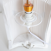Lampe de table moderne de haute qualité, design nord-européen, AC E14 LED, chambre à coucher, bureau, hôtel, café, décoration, papier pliable