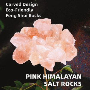 Piedras de sal del Himalaya Rosa estilo Feng Shui, piedras talladas curativas naturales para decoración del hogar, difusor de roca - Product Image 3