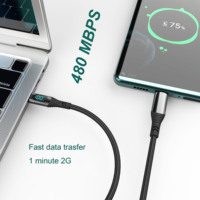 Câble de charge USB de type C super rapide 60W 6A câble de données en silicone en alliage de zinc rotatif à 180 degrés pour ordinateur d'imprimante iPhone