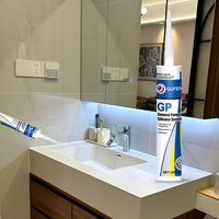 Scellant en silicone à usage général OEM, silicone acétique transparent, adhésif en silicone GP pour salle de bain