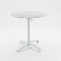 Table pliante empilable en aluminium pleine aluminium Lifepursue pour l'extérieur