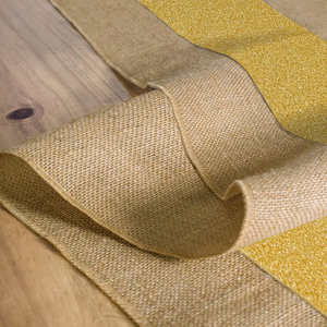 Camino de Mesa Navideño de Yute con Lentejuelas, Estilo Rústico Vintage, 11.8 Pulgadas, Mantel de Yute para Decoración del Hogar, Venta al por Mayor de Fábrica - Product Image 5