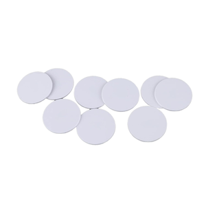 Mini NFC RFID etiketi beyaz PVC sikke 213 215 oyun kartları 125kHz frekans 1k çip ISO modeli otel uygulamaları için QR kodu PET kağıt - Product Image 3