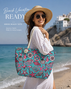 Grand sac de plage, sac fourre-tout de plage, serviette de bain, <span class=keywords><strong>sandales</strong></span> Huarache, sac à main pour femme, sac de voyage pour la plage, la natation et les pique-niques - Product Image 2